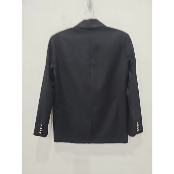 Zara Double Breasted Black Blazer Golden Buttons Size M NWT - Picture 6 of 16